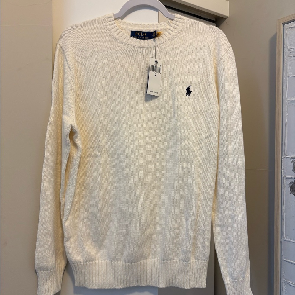 Polo by Ralph Lauren Oversized Cream Crewneck Sweater